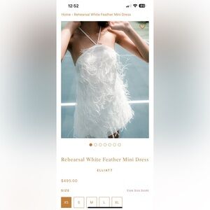 Elliatt White Feather Mini Dress